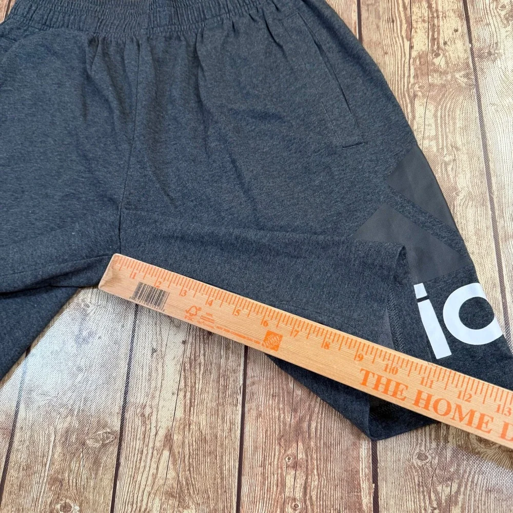 Adidas Essentials Jersey Shorts Mens Small Dark Gray Large Logo Athletic